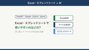 Excel・スプレッドシートで使いやすいAIはどれ?